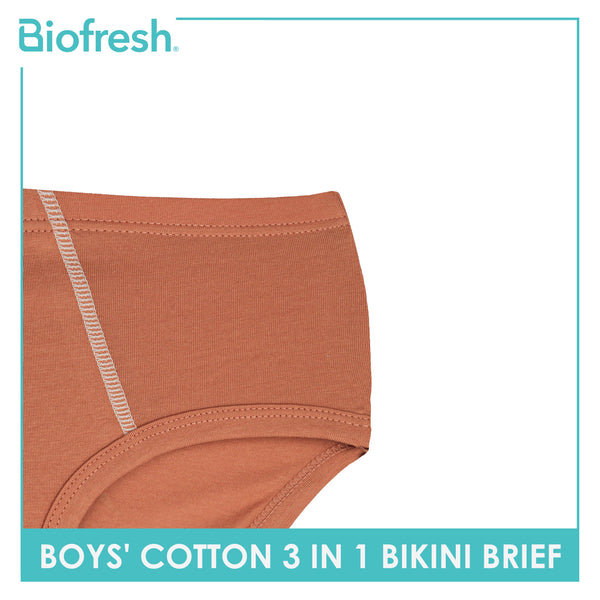 Biofresh Boys' Antimicrobial Cotton Bikini Briefs 3 pieces in a pack UCBCG4103