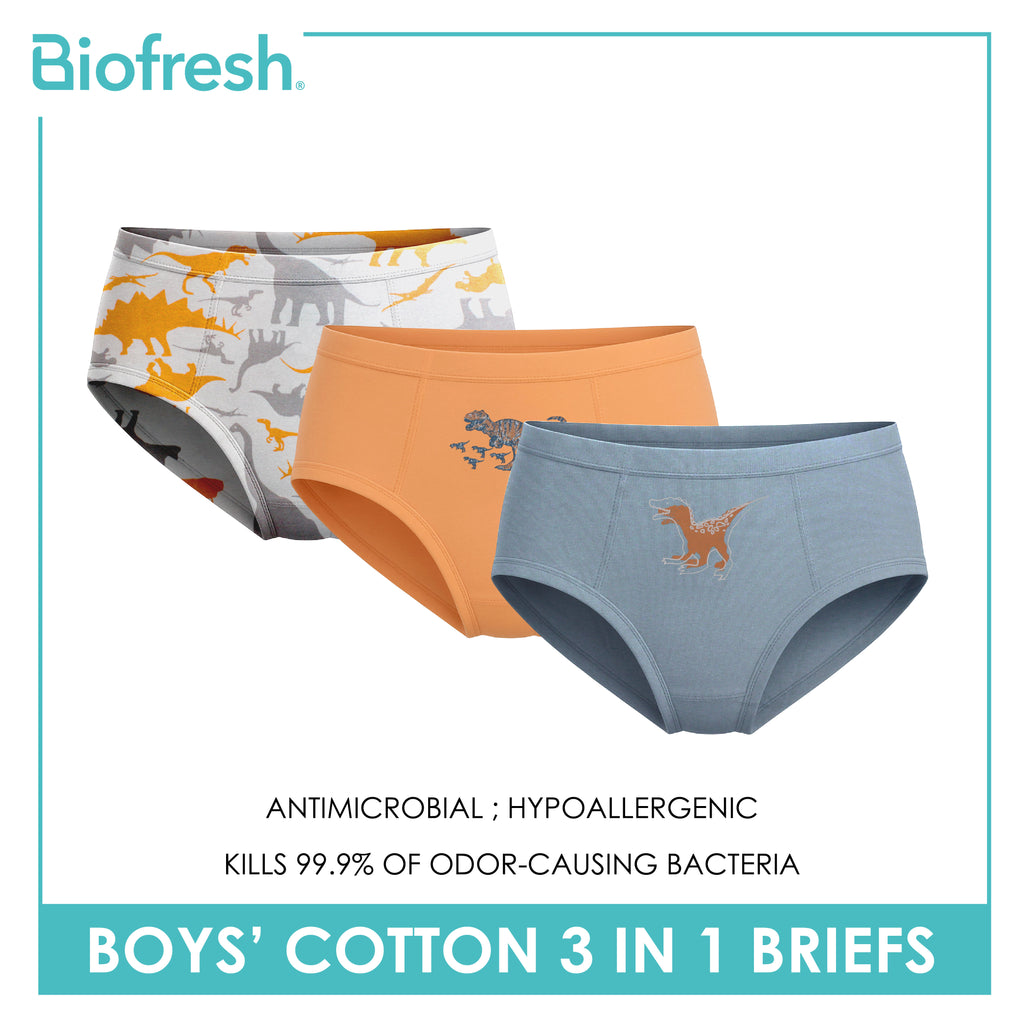 Biofresh Boys' Antimicrobial Cotton Brief 3 pieces in a pack UCBCG522