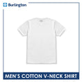 Burlington Men's OVERRUNS Cotton-Rich V-Neck Shirt 1 piece GMSVCO1