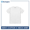 Burlington Men's OVERRUNS Cotton-Rich V-Neck Shirt 1 piece GMSVCO1