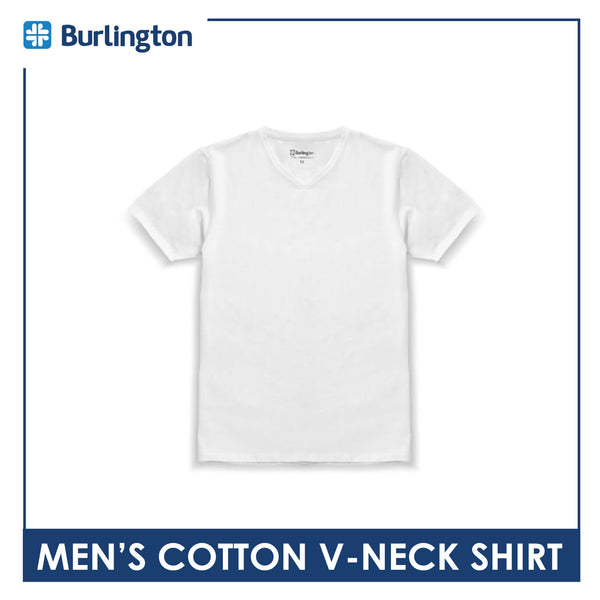 Burlington Men's OVERRUNS Cotton-Rich V-Neck Shirt 1 piece GMSVCO1