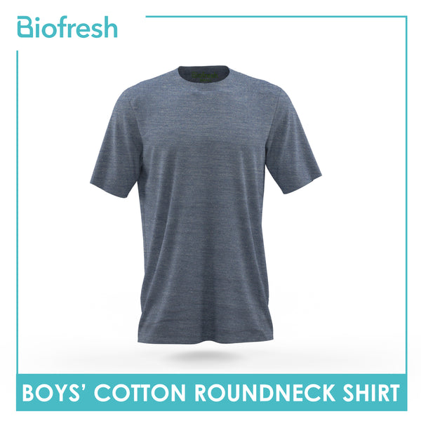 Biofresh Boys' Antimicrobial Cotton Classic Regular Fit Roundneck Shirt 1 piece UCSR9201