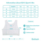 Biofresh Girls' Antimicrobial Sports Bra 1 piece UGBR01