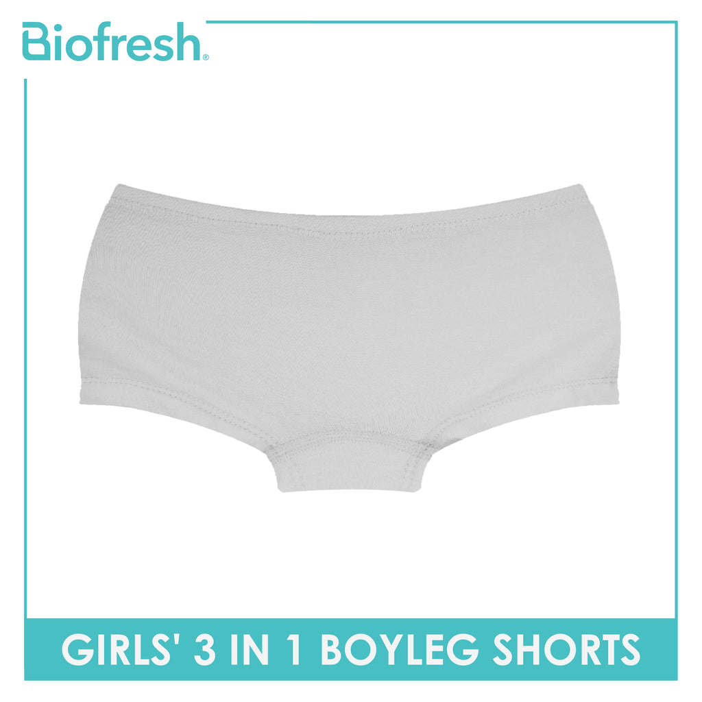 Biofresh Girls' Antimicrobial Boyleg Shorts 3 pieces in a pack UGPBG1