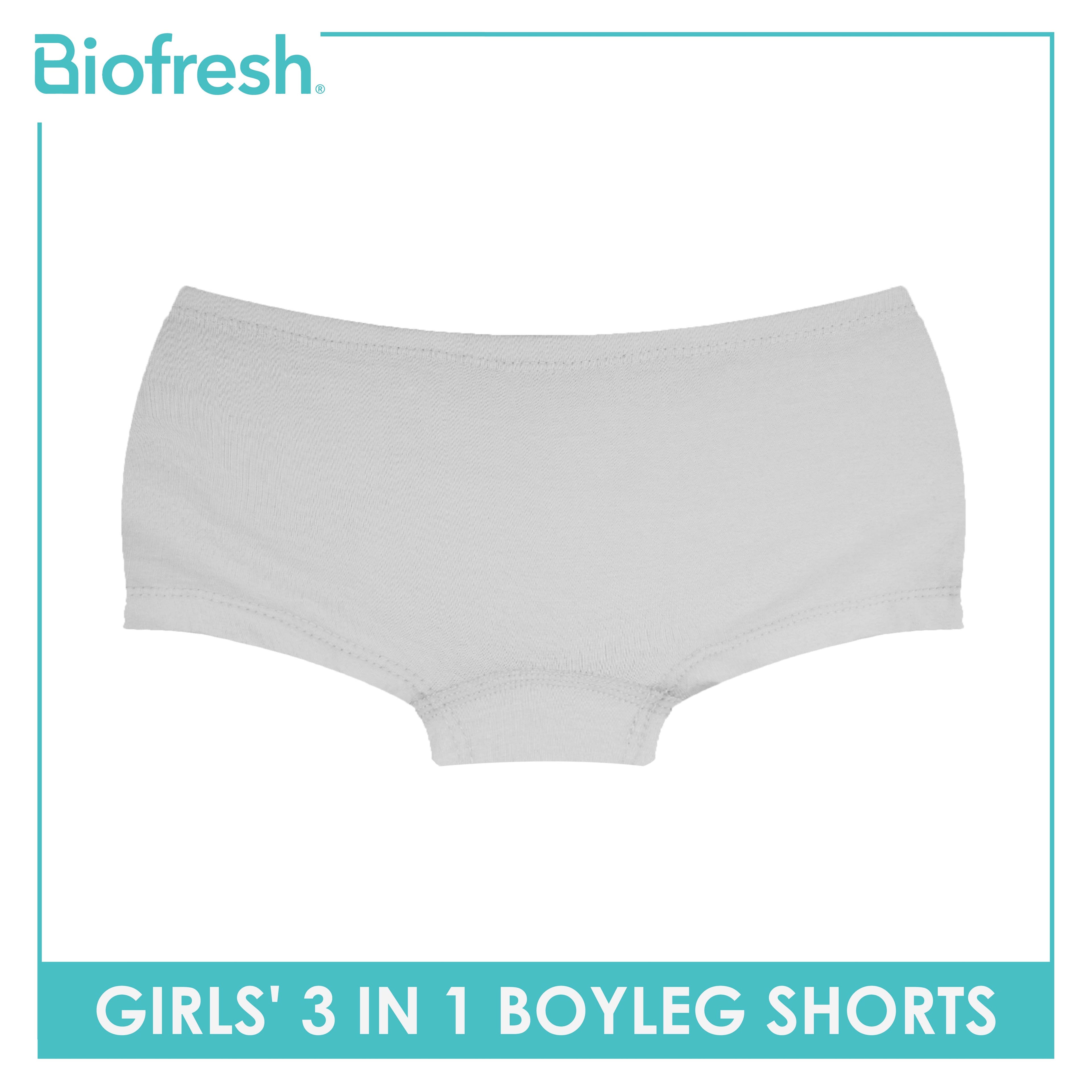 Biofresh Girls' Antimicrobial Boyleg Shorts 3 pieces in a pack UGPBG1