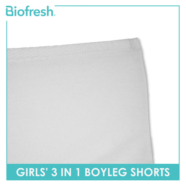 Biofresh Girls' Antimicrobial Boyleg Shorts 3 pieces in a pack UGPBG1