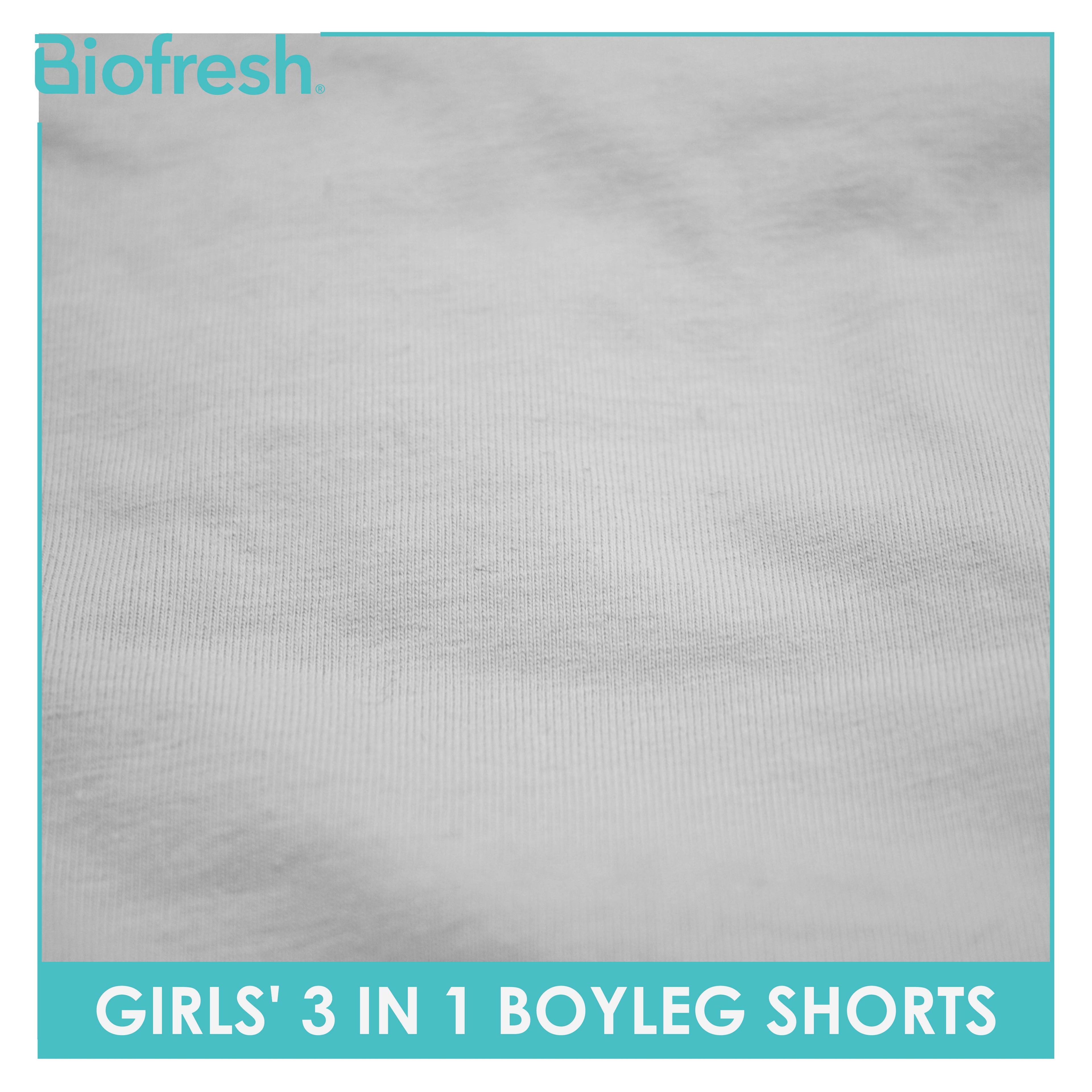 Biofresh Girls' Antimicrobial Boyleg Shorts 3 pieces in a pack UGPBG1
