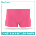 Biofresh Girls’ Antimicrobial Cotton Boyleg Panty 3 pieces in a pack UGPBG2