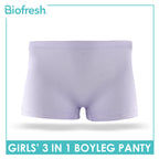 Biofresh Girls’ Antimicrobial Cotton Boyleg Panty 3 pieces in a pack UGPBG2