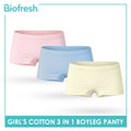 Biofresh Girls’ Antimicrobial Cotton Boyleg Panty 3 pieces in a pack UGPBG2
