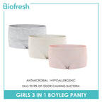 Biofresh Children's Antimicrobial Cotton Boyleg Panty 3 pieces in a pack UGPBG3