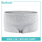 Biofresh Children's Antimicrobial Cotton Boyleg Panty 3 pieces in a pack UGPBG3
