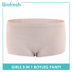 Biofresh Children's Antimicrobial Cotton Boyleg Panty 3 pieces in a pack UGPBG3