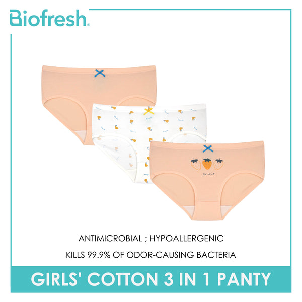 Biofresh Girls' Antimicrobial Cotton Panty 3 pieces in a pack UGPKG3102