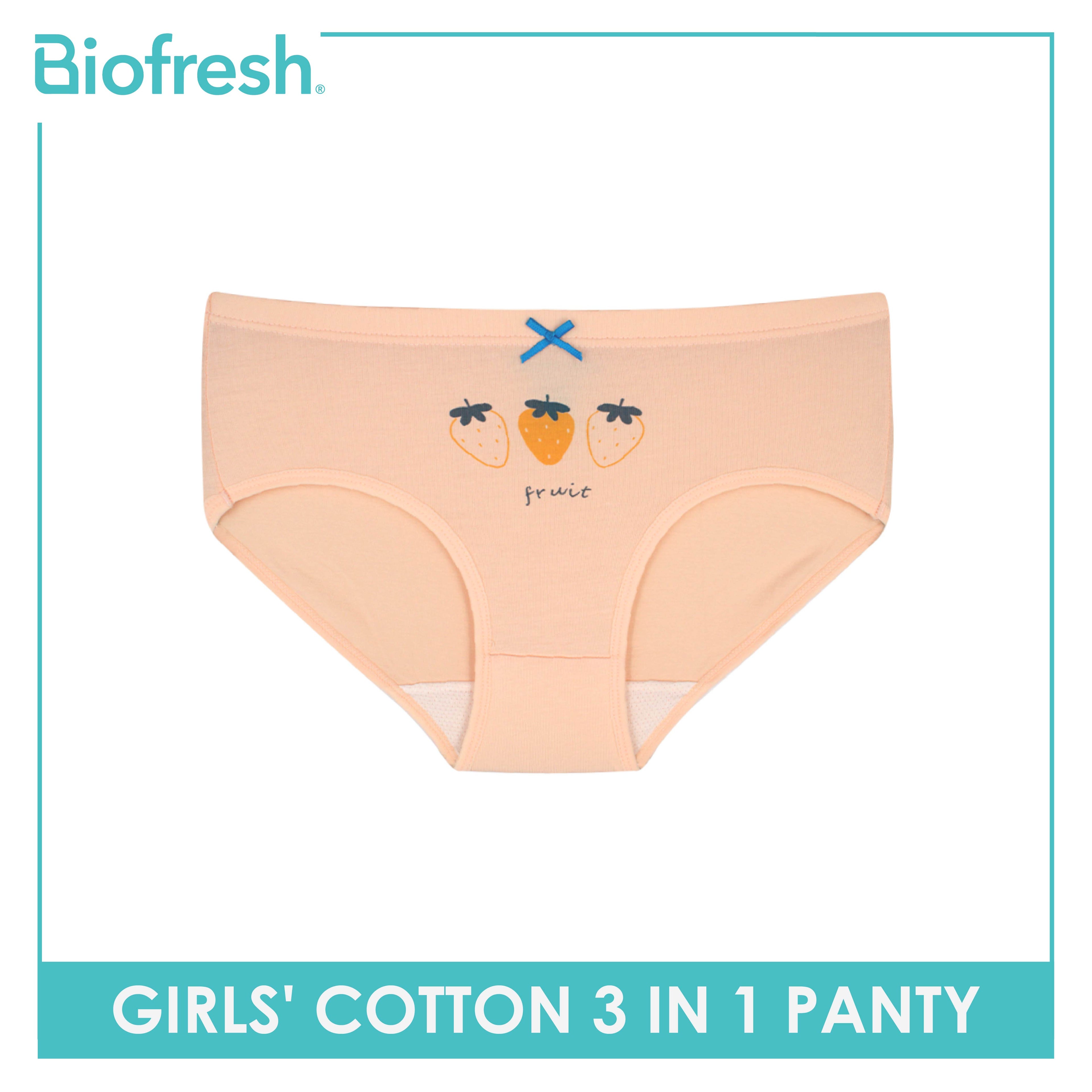 Biofresh Girls' Antimicrobial Cotton Panty 3 pieces in a pack UGPKG3102