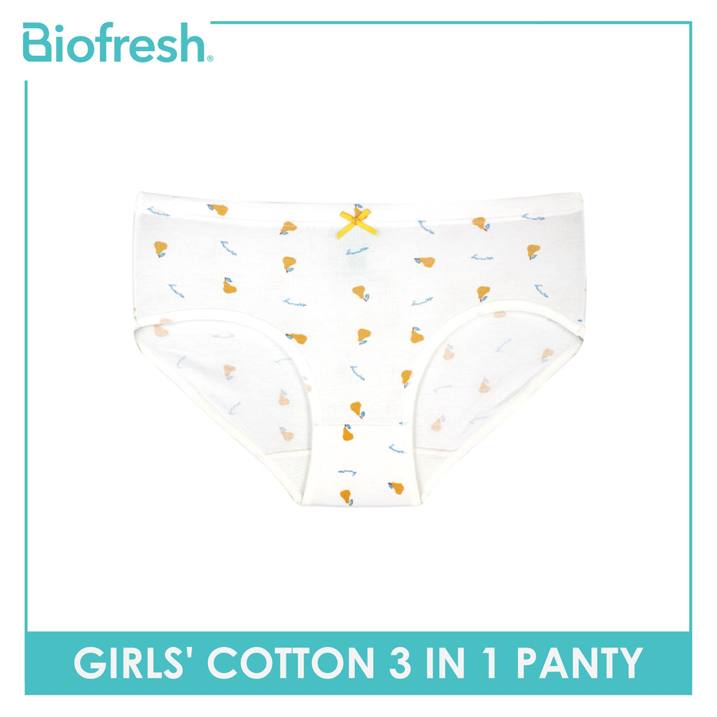 Biofresh Girls' Antimicrobial Cotton Panty 3 pieces in a pack UGPKG3102
