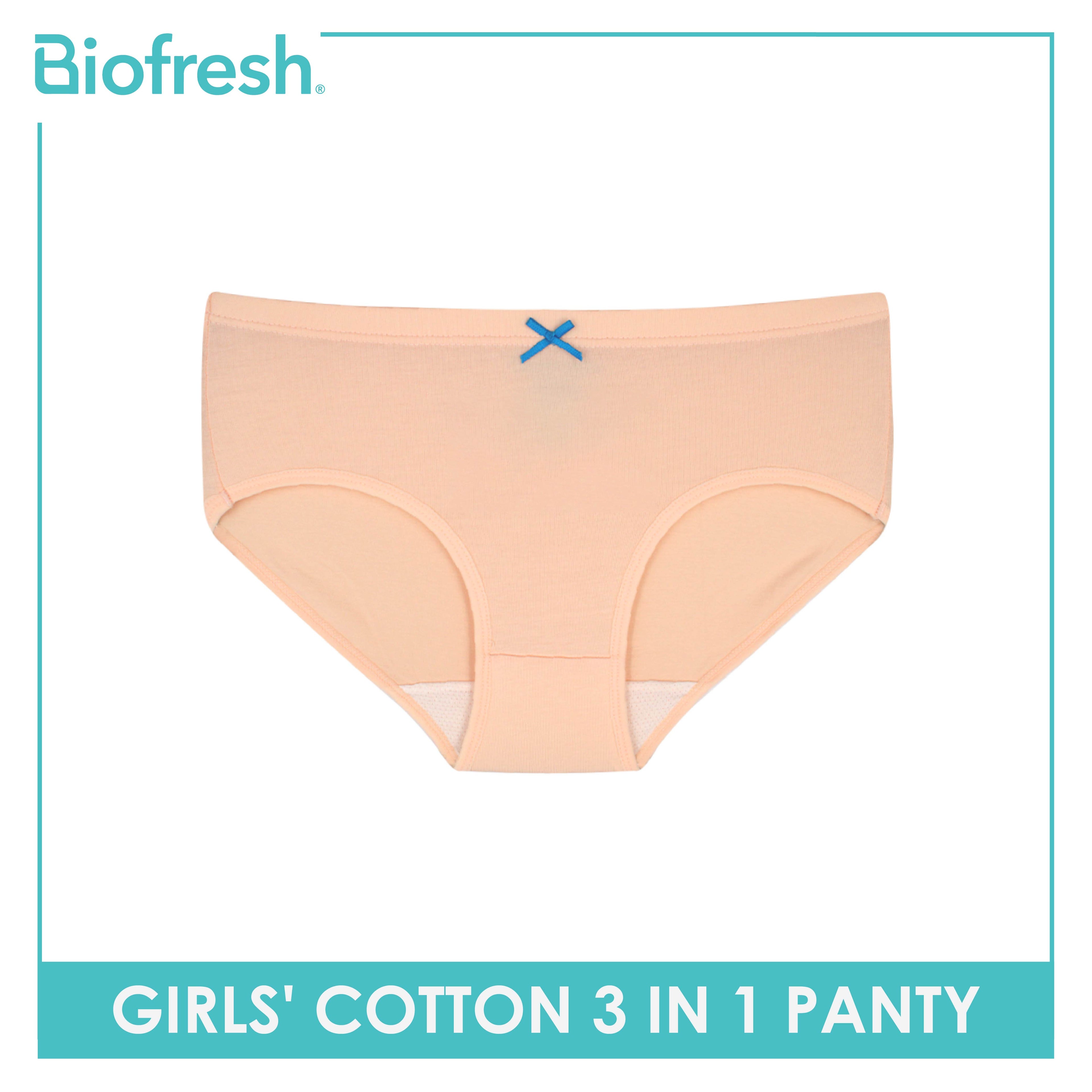 Biofresh Girls' Antimicrobial Cotton Panty 3 pieces in a pack UGPKG3102