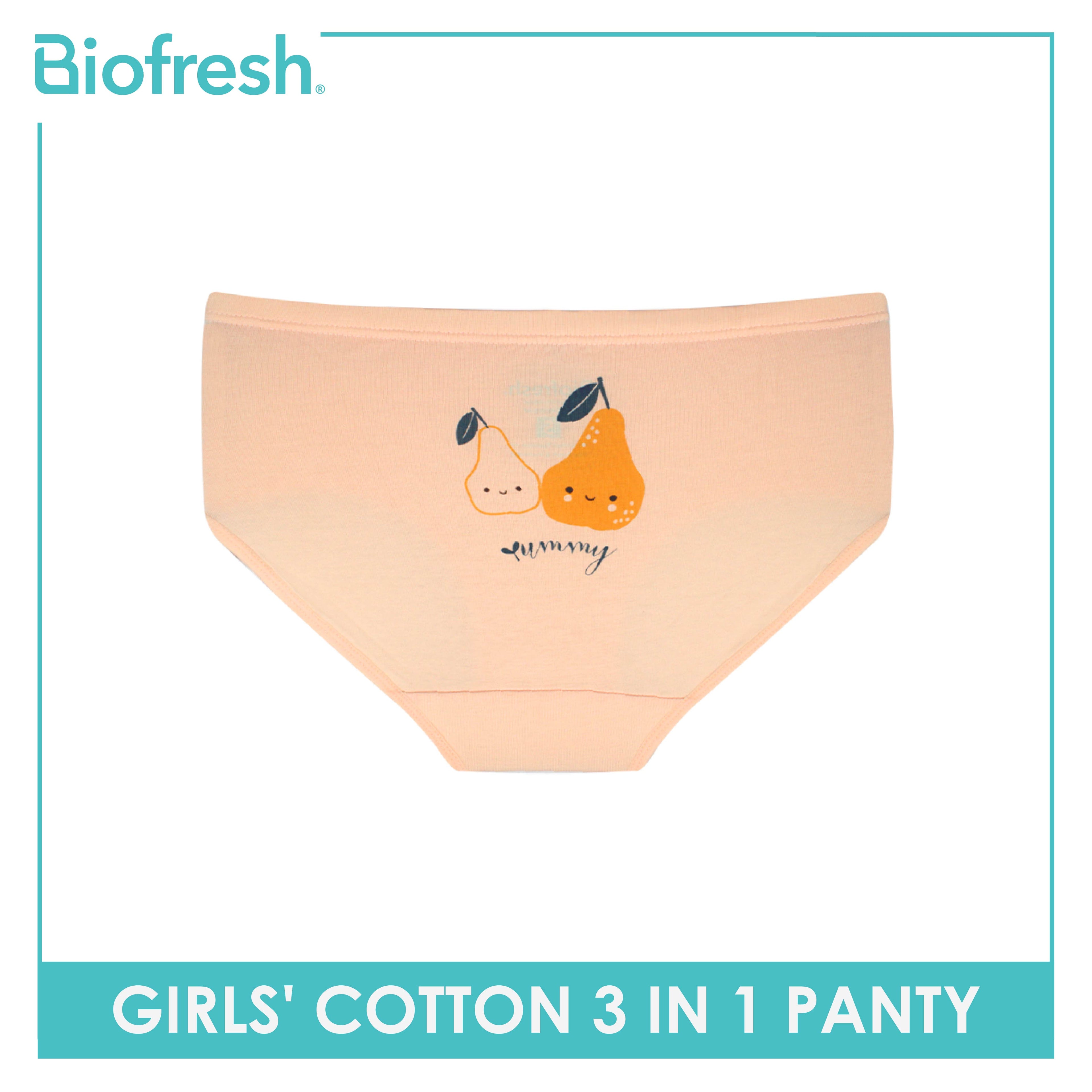 Biofresh Girls' Antimicrobial Cotton Panty 3 pieces in a pack UGPKG3102