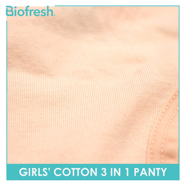 Biofresh Girls' Antimicrobial Cotton Panty 3 pieces in a pack UGPKG3102