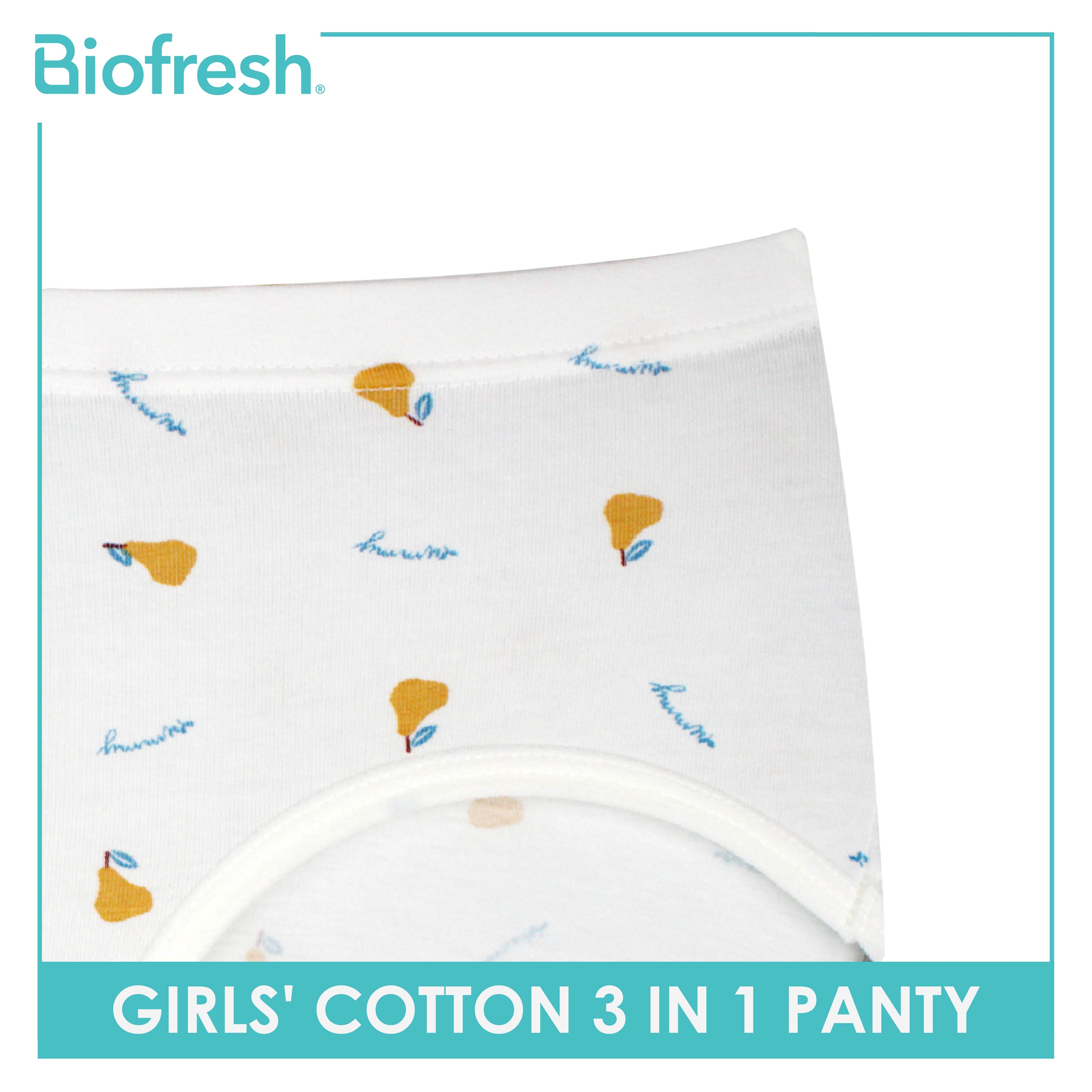 Biofresh Girls' Antimicrobial Cotton Panty 3 pieces in a pack UGPKG3102
