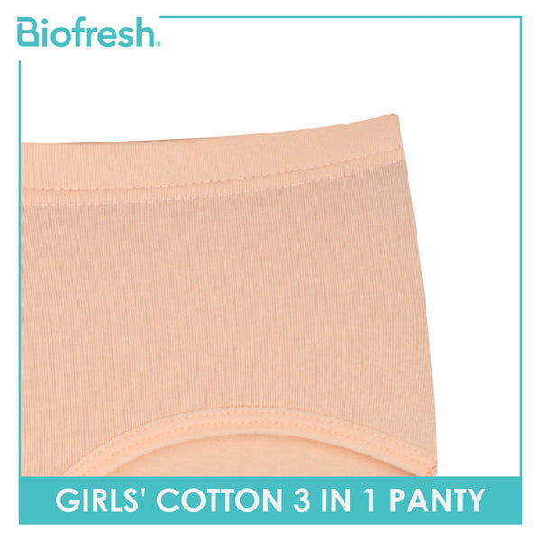 Biofresh Girls' Antimicrobial Cotton Panty 3 pieces in a pack UGPKG3102