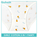 Biofresh Girls' Antimicrobial Cotton Panty 3 pieces in a pack UGPKG3102