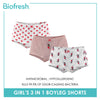 Biofresh Girls’ Antimicrobial Cotton Boyleg Shorts 3 pieces in a pack UGPBG521