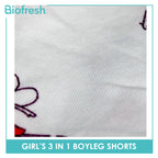 Biofresh Girls’ Antimicrobial Cotton Panty Boyleg Shorts 3 pieces in a pack UGPBG521