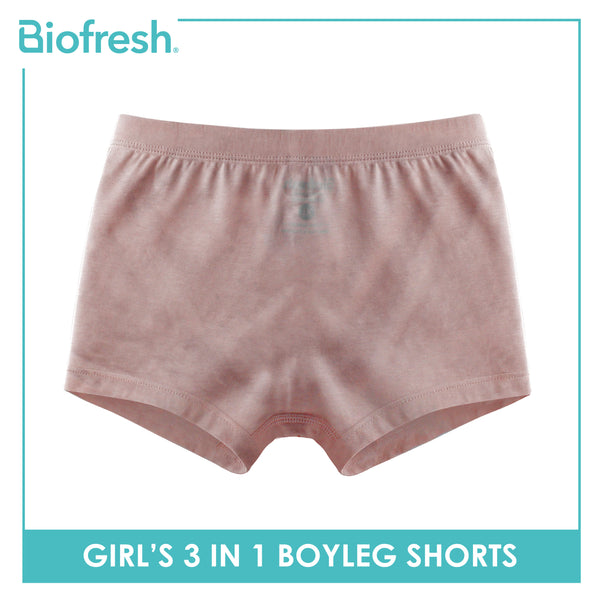 Biofresh Girls’ Antimicrobial Cotton Boyleg Shorts 3 pieces in a pack UGPBG521