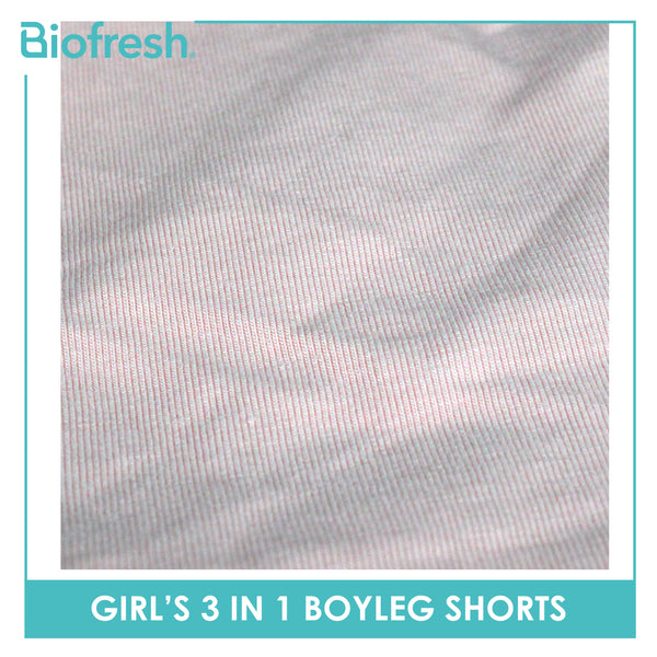 Biofresh Girls’ Antimicrobial Cotton Boyleg Shorts 3 pieces in a pack UGPBG521
