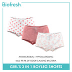 Biofresh Girls’ Antimicrobial Cotton Panty Boyleg Shorts 3 pieces in a pack UGPBG522