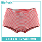 Biofresh Girls’ Antimicrobial Cotton Panty Boyleg Shorts 3 pieces in a pack UGPBG522