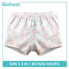 Biofresh Girls’ Antimicrobial Cotton Panty Boyleg Shorts 3 pieces in a pack UGPBG522