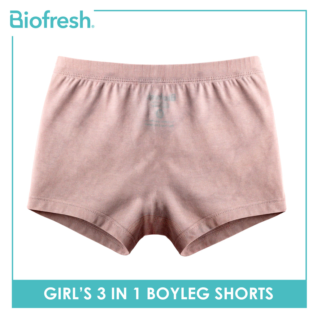 Biofresh Girls’ Antimicrobial Cotton Panty Boyleg Shorts 3 pieces in a pack UGPBG523