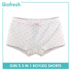 Biofresh Girls’ Antimicrobial Cotton Panty Boyleg Shorts 3 pieces in a pack UGPBG523