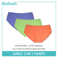 Biofresh Girls' Antimicrobial Cotton Panty 3 pieces in a pack UGPKG20