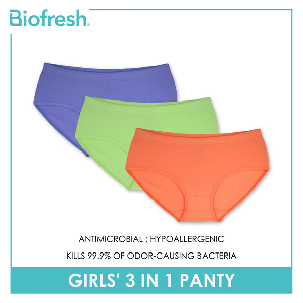 Biofresh Girls' Antimicrobial Cotton Panty 3 pieces in a pack UGPKG20