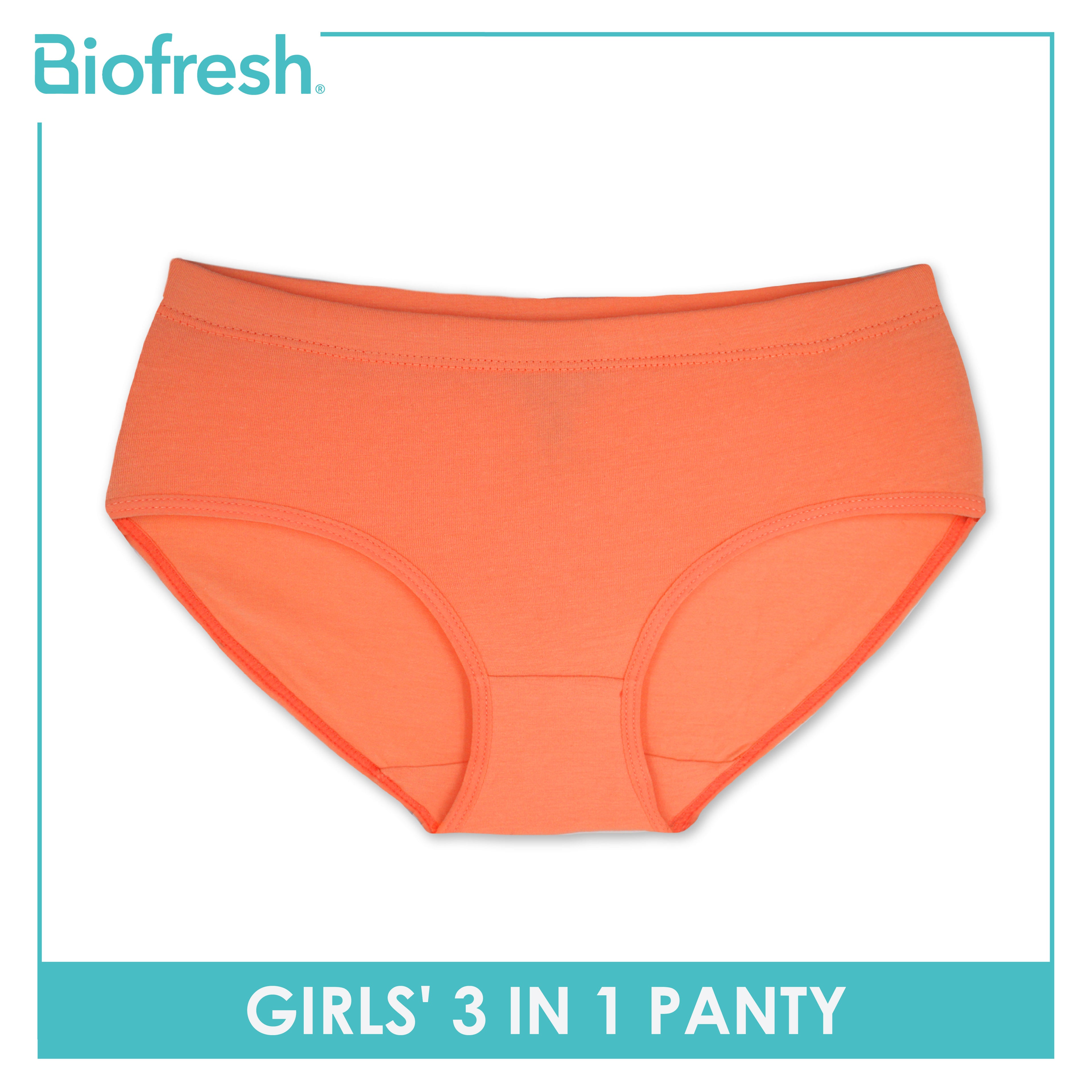 Biofresh Girls' Antimicrobial Cotton Panty 3 pieces in a pack UGPKG20