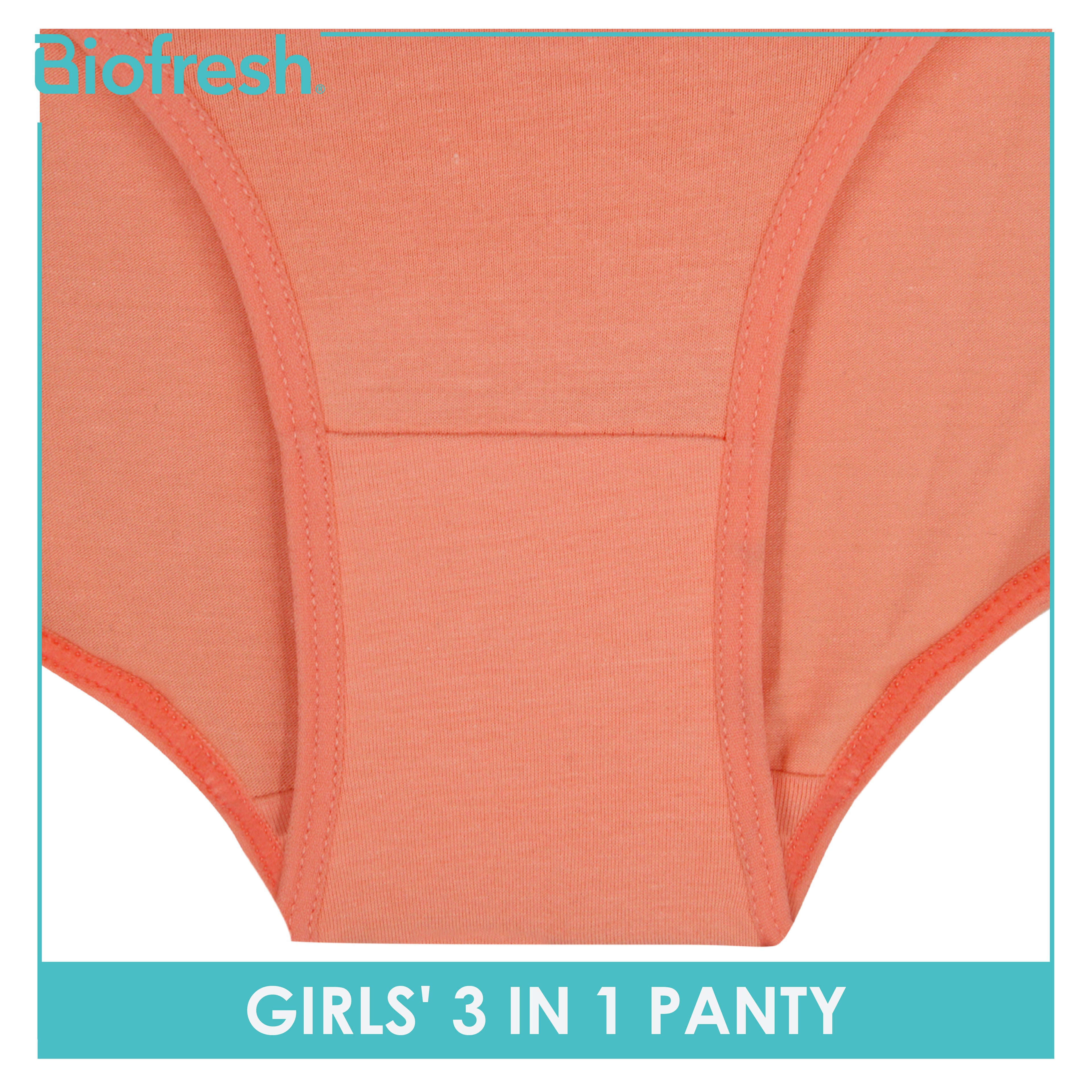 Biofresh Girls' Antimicrobial Cotton Panty 3 pieces in a pack UGPKG20