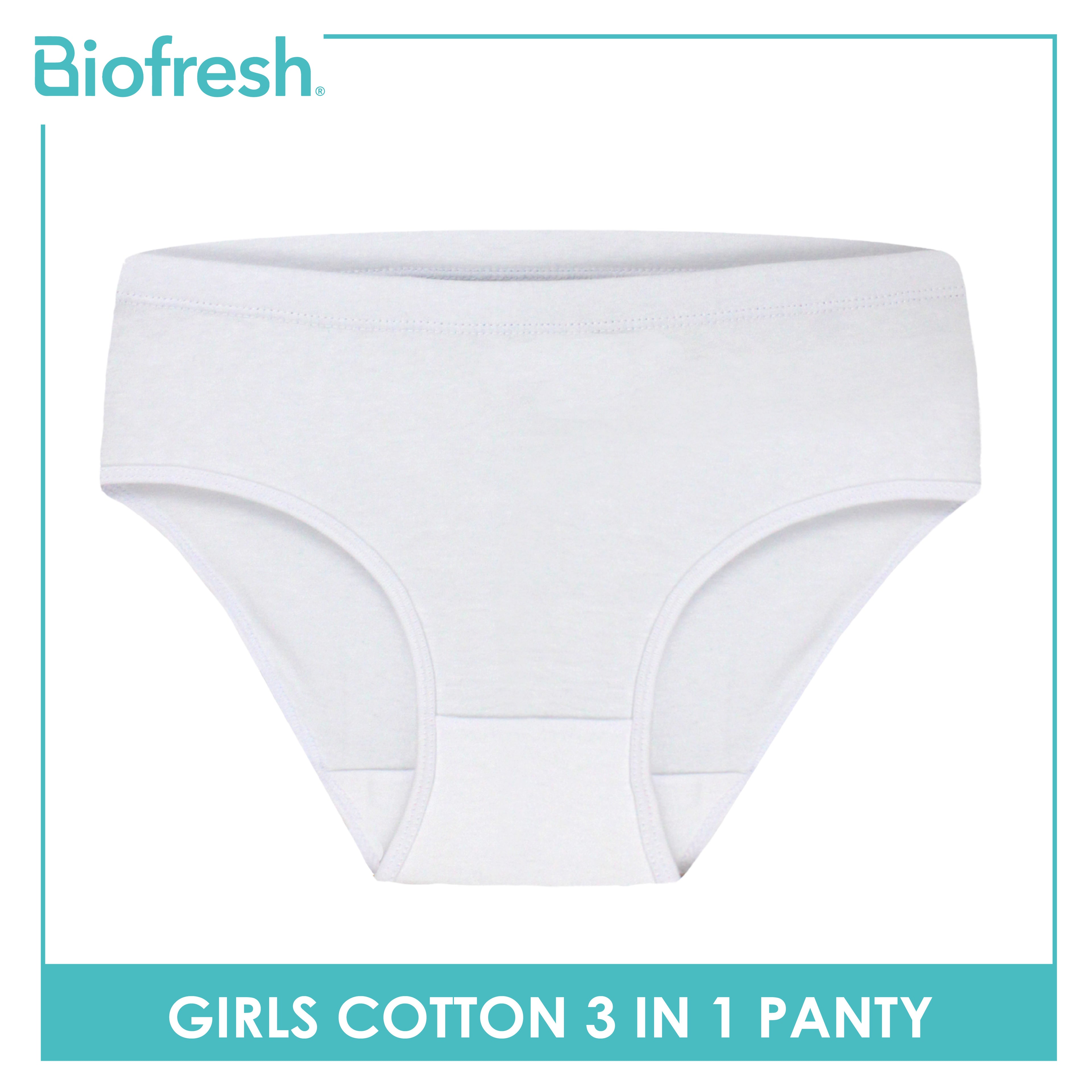 Biofresh Girls' Antimicrobial Cotton Panty 3 pieces in a pack UGPKG21