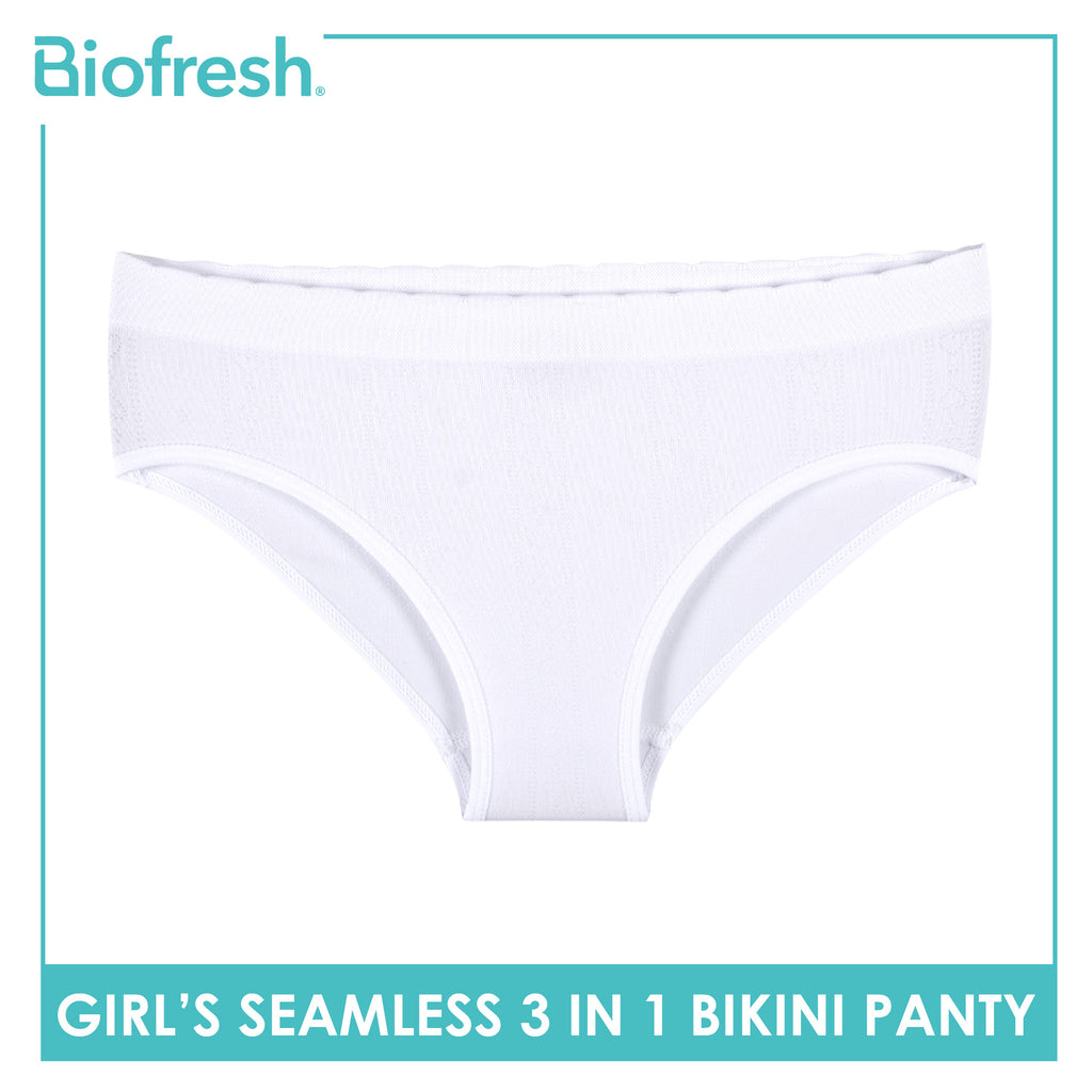Biofresh Girls’ Antimicrobial Seamless Bikini Panty 3 pieces in a pack UGPKG22