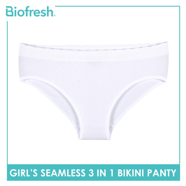 Biofresh Girls’ Antimicrobial Seamless Bikini Panty 3 pieces in a pack UGPKG22