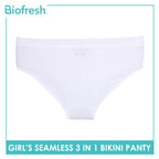 Biofresh Girls’ Antimicrobial Seamless Bikini Panty 3 pieces in a pack UGPKG22