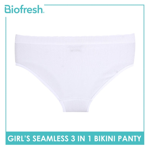 Biofresh Girls’ Antimicrobial Seamless Bikini Panty 3 pieces in a pack UGPKG22