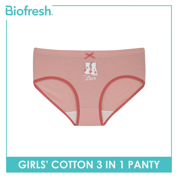 Biofresh Girls' Antimicrobial Cotton Panty 3 pieces in a pack UGPKG3101