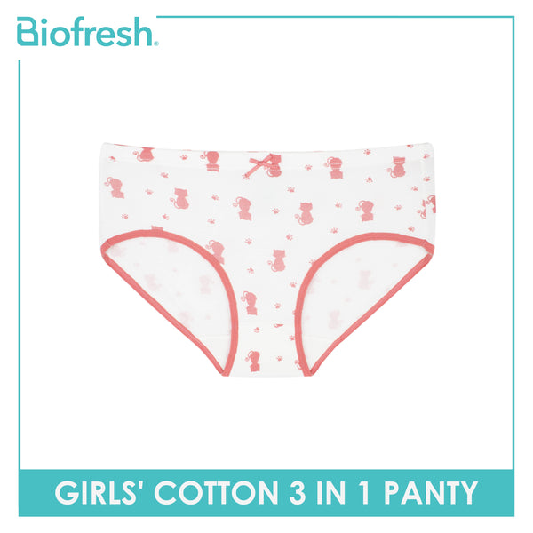 Biofresh Girls' Antimicrobial Cotton Panty 3 pieces in a pack UGPKG3101