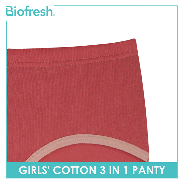 Biofresh Girls' Antimicrobial Cotton Panty 3 pieces in a pack UGPKG3101