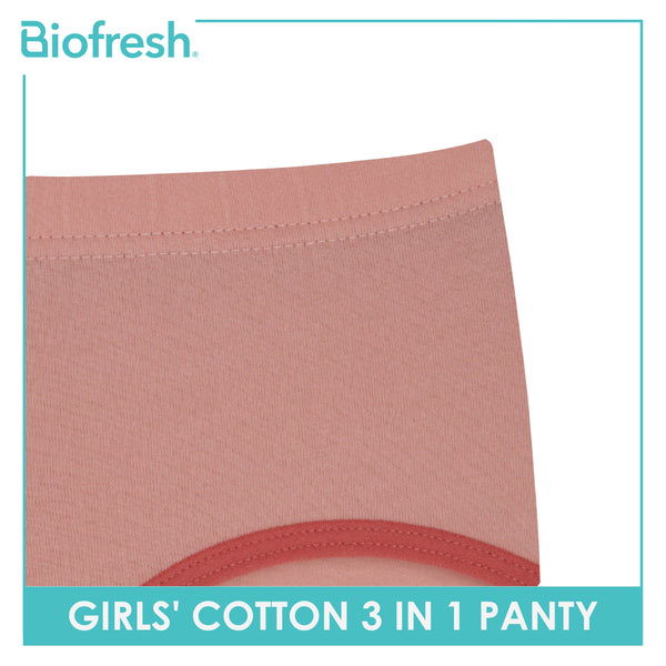 Biofresh Girls' Antimicrobial Cotton Panty 3 pieces in a pack UGPKG3101