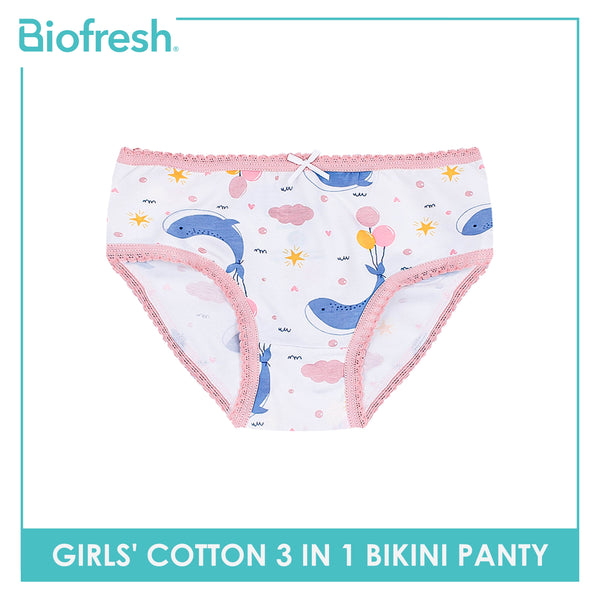 Biofresh Girls’ Antimicrobial Cotton Panty 3 pieces in a pack UGPKG4101