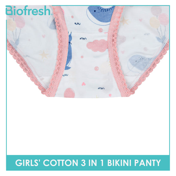 Biofresh Girls’ Antimicrobial Cotton Panty 3 pieces in a pack UGPKG4101